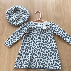Janie & Jack Sweater dress and hat (6-12 mos.)